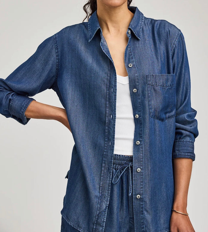 Ozzy Button Down Shirt - Dark Blue