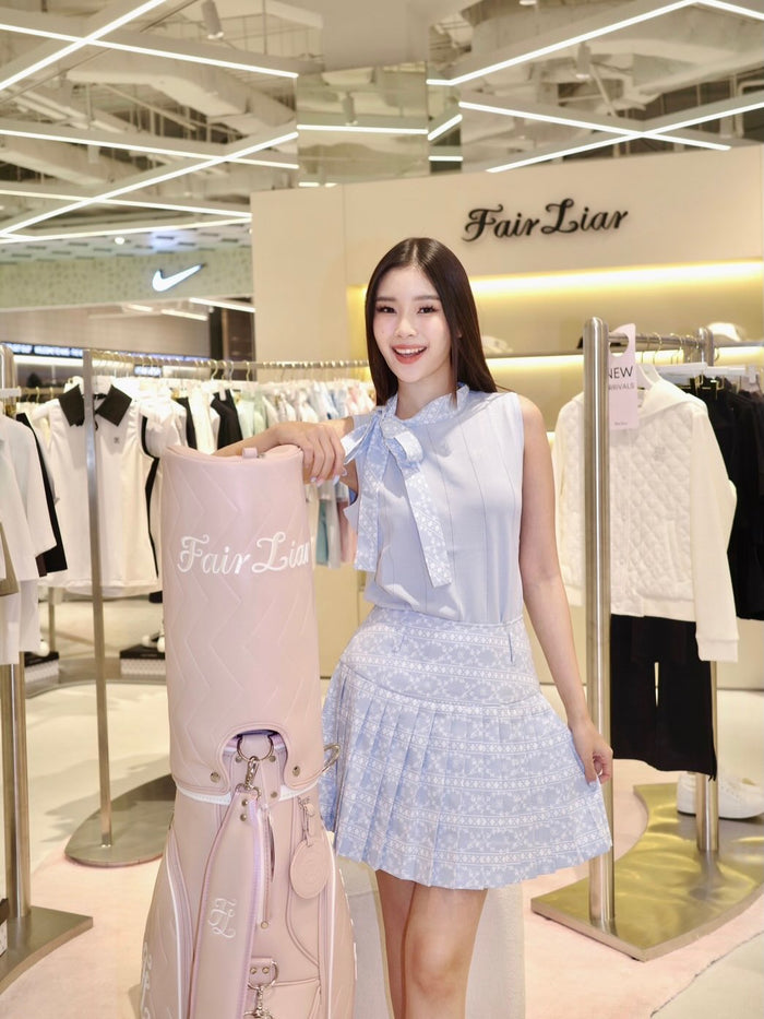 Pattern Highwaisted Skirt (Blue)