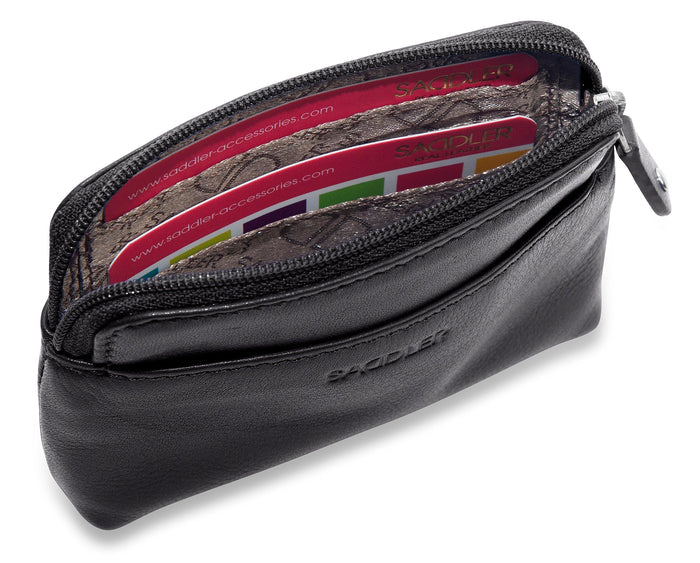 Pia RFID Leather Zip-Top Purse – Saddler - Bascora