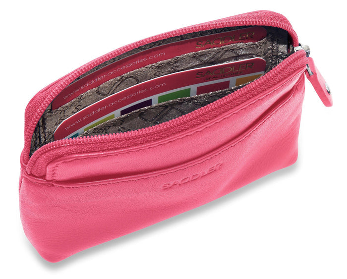 Pia RFID Leather Zip-Top Purse – Saddler - Bascora
