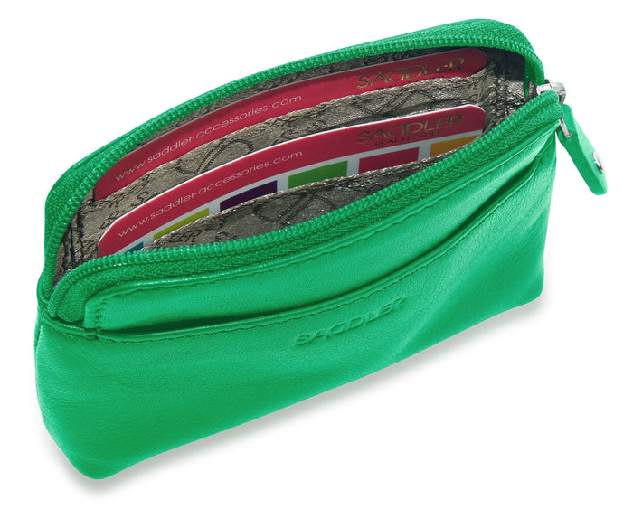 Pia RFID Leather Zip-Top Purse – Saddler - Bascora