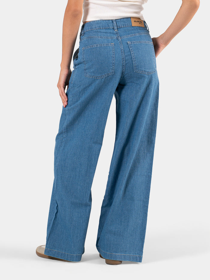 PLEATED JEANS BLUE 3