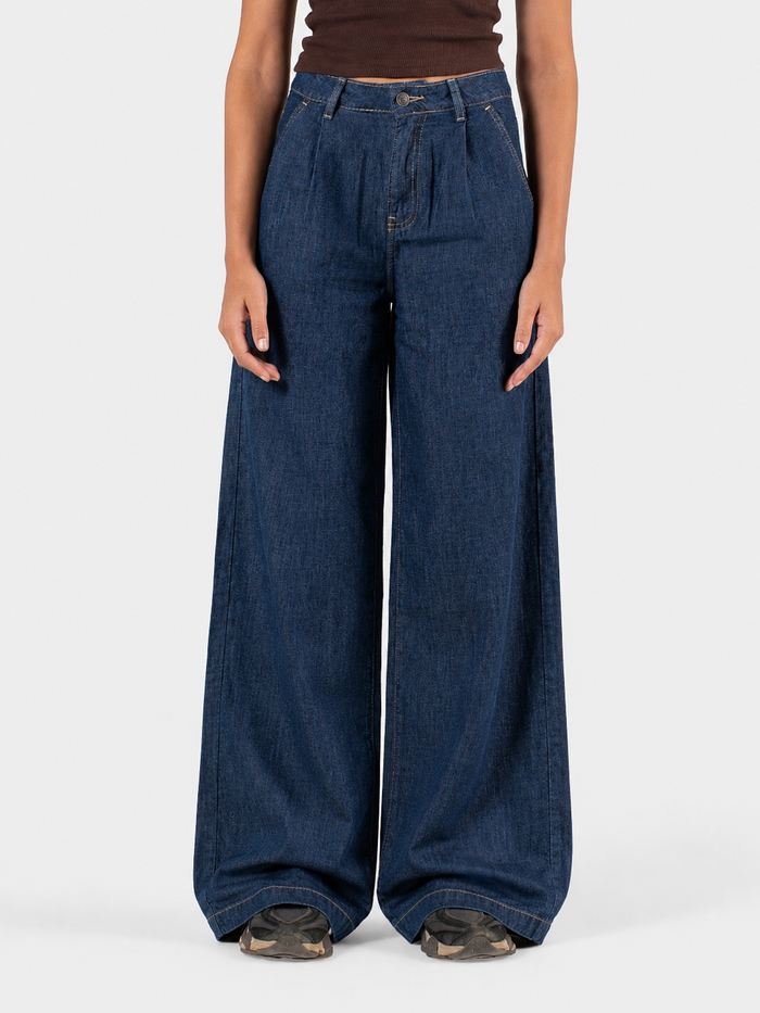 PLEATED JEANS DARK-BLUE 4