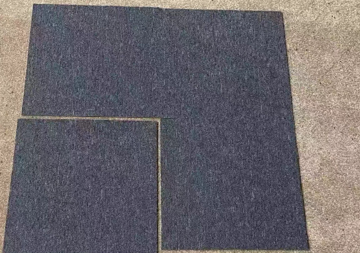 Polyvinyl Chloride Pvc Backing Pp Carpet Tile 50x50cm Black/Dark Grey