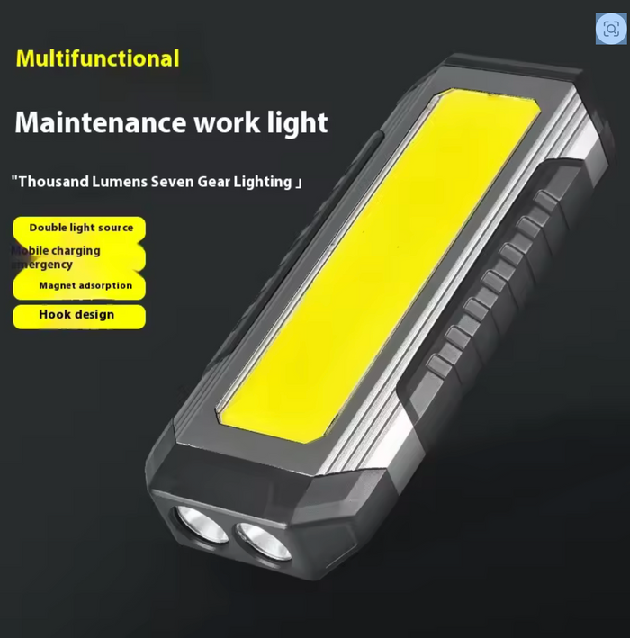 Portable Camping Flashlight COB Repair Work Light with Magnet