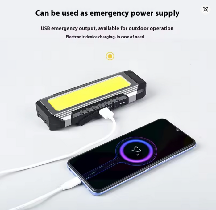 Portable Camping Flashlight COB Repair Work Light with Magnet