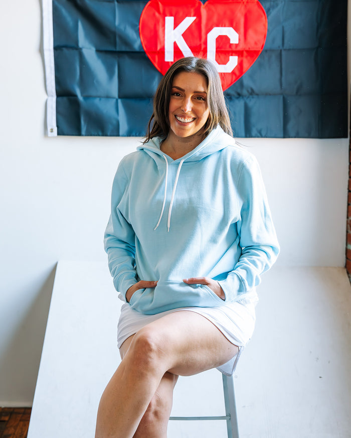 Powder Blue Unisex Essentials Hoodie Sweatshirt