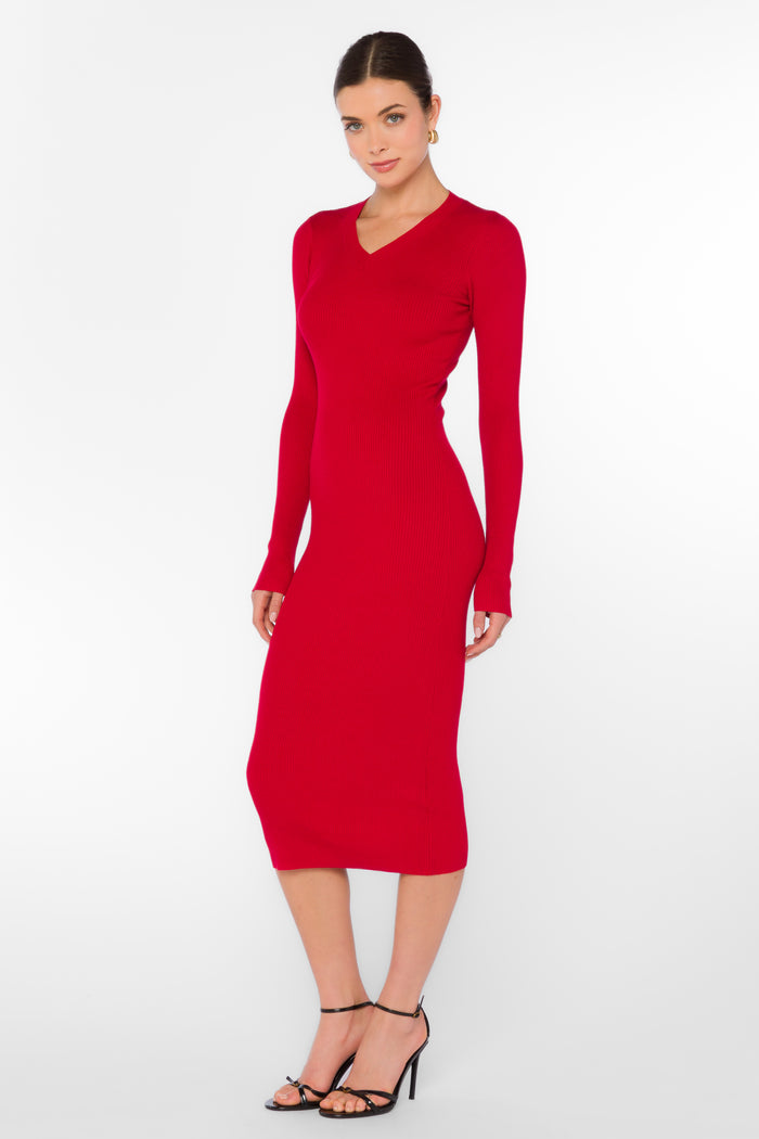 Rasha Red Pepper Dress - Dresses - Velvet Heart Clothing