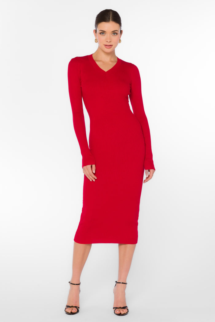 Rasha Red Pepper Dress - Dresses - Velvet Heart Clothing