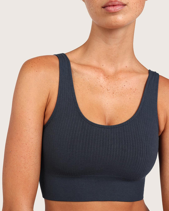 Ribbed Seamfree Crop - Storm