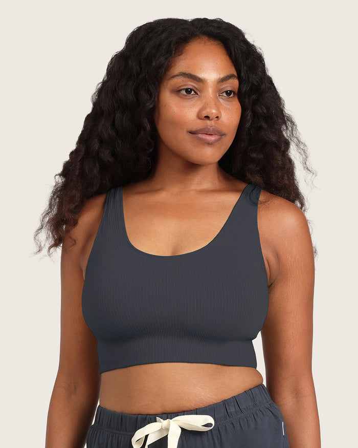 Ribbed Seamfree Crop - Storm