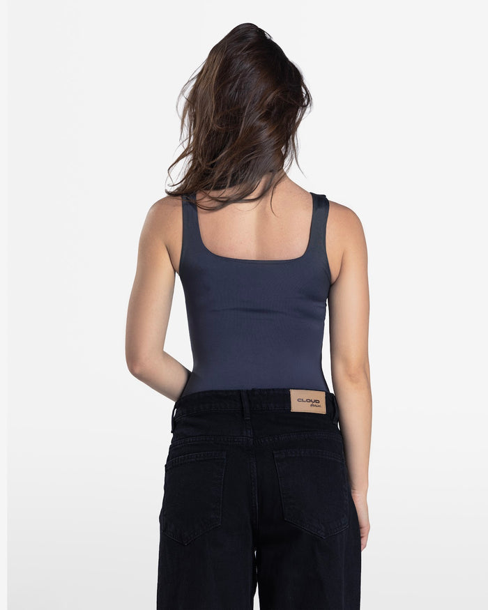 ROUND NECK BODYSUIT CHARCOAL 2
