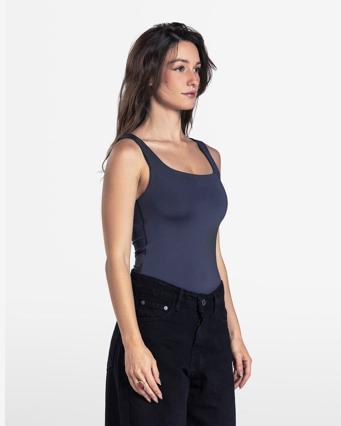 ROUND NECK BODYSUIT CHARCOAL 3