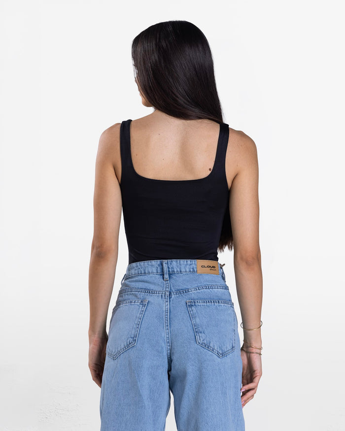 ROUND NECK BODYSUIT BLACK 2
