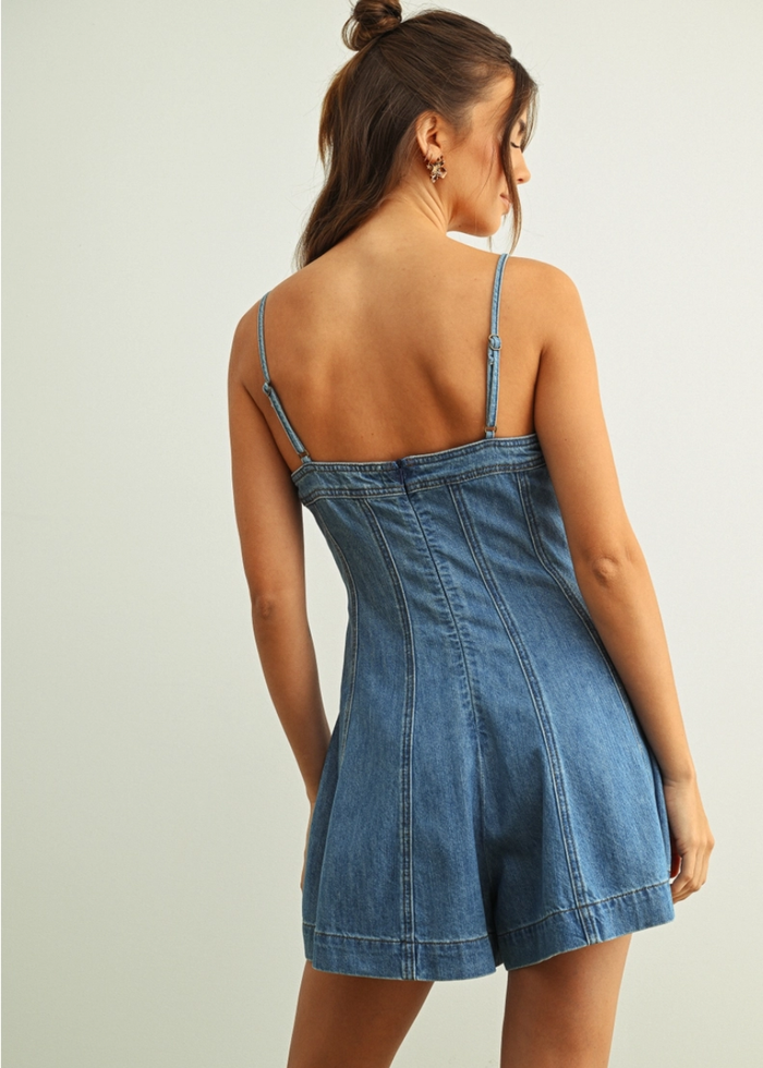 Roxie Jumpsuit - Washed Denim