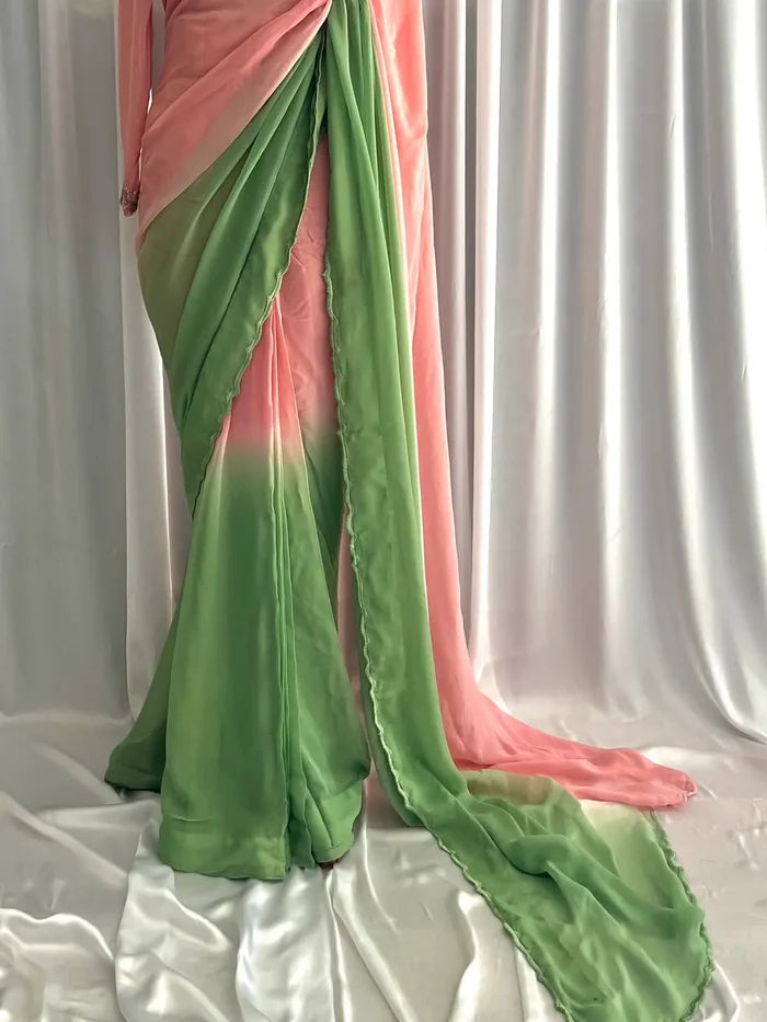 RTW - Ombré Pure Chiffon: Rosé Matcha