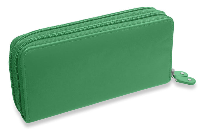 Gabriella RFID Leather Double Zip Around Purse - Bascora