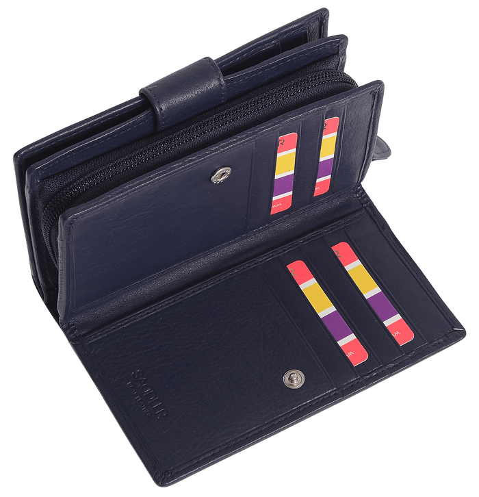 Georgie RFID Leather Double-Sided Purse - Bascora