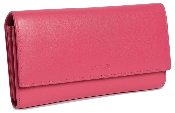 Grace RFID Leather Multi-Section Purse - Bascora