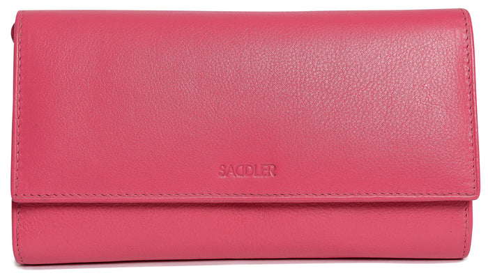 Grace RFID Leather Multi-Section Purse - Bascora