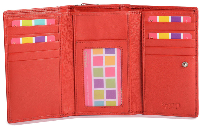 Paula RFID Leather Trifold Purse - Bascora