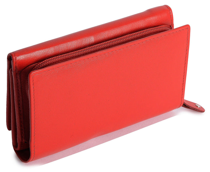 Paula RFID Leather Trifold Purse - Bascora