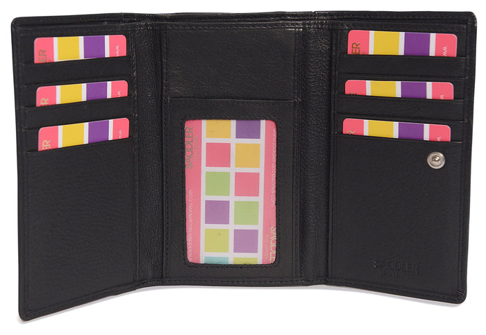 Paula RFID Leather Trifold Purse - Bascora
