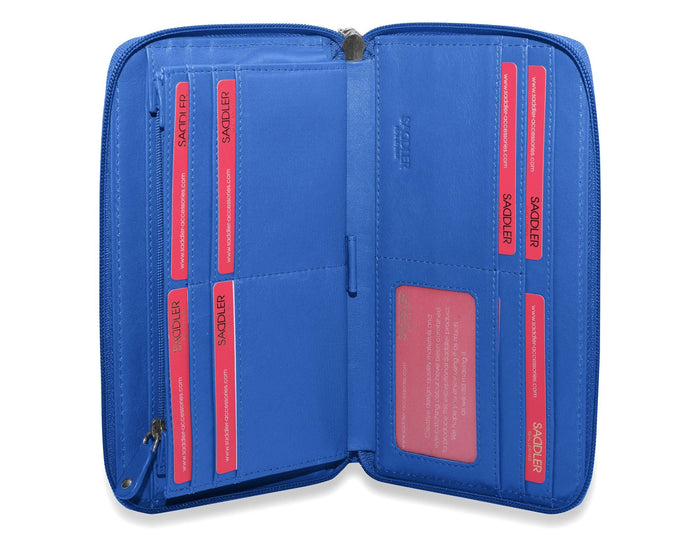 Sophia RFID Leather Zip Around Purse - Bascora