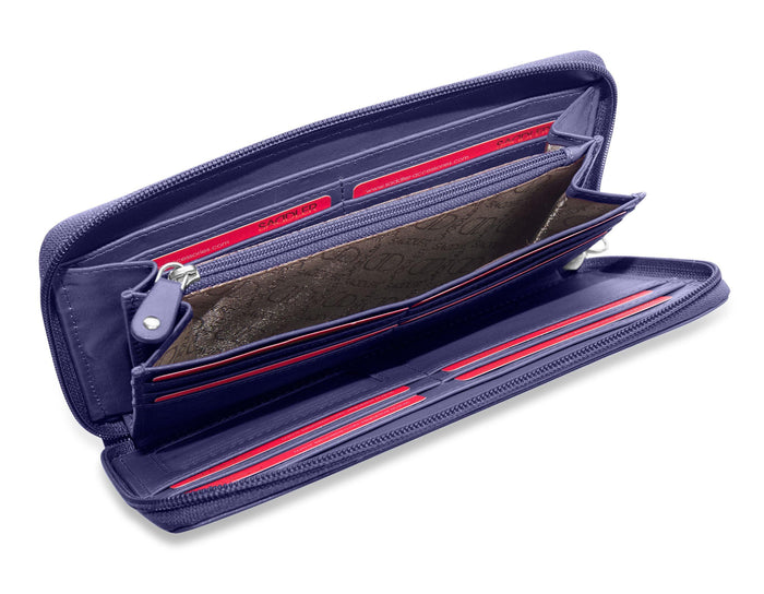 Sophia RFID Leather Zip Around Purse - Bascora