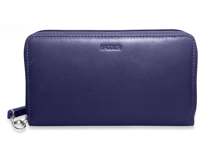 Sophia RFID Leather Zip Around Purse - Bascora