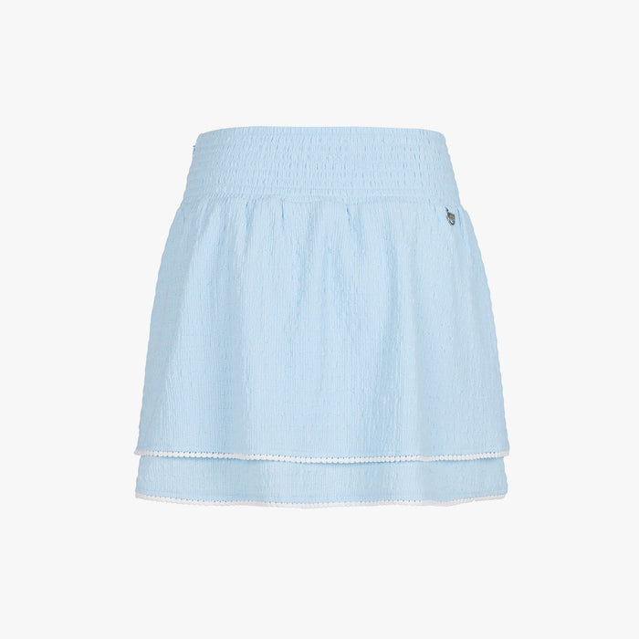 Seersucker Smoke Band Skirt (Blue)