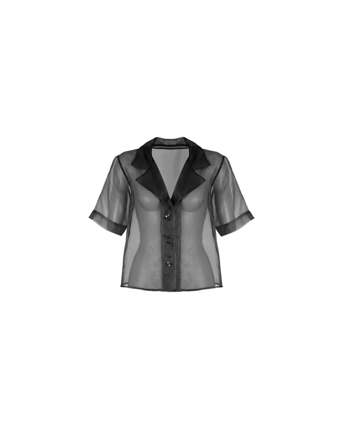 SESAME SILK SHIRT BLACK