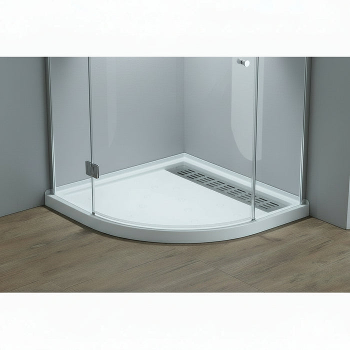 Shower Tray - High Flow Waste & Stainless Steel Grate Cover 1000x1000mm