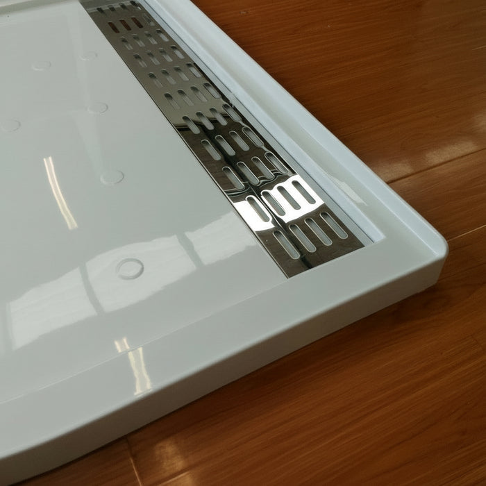 Shower Tray - High Flow Waste & Stainless Steel Grate Cover 1000x1000mm