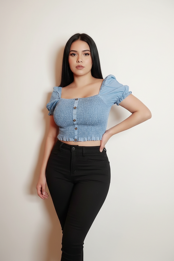 Smock It up Crop Top