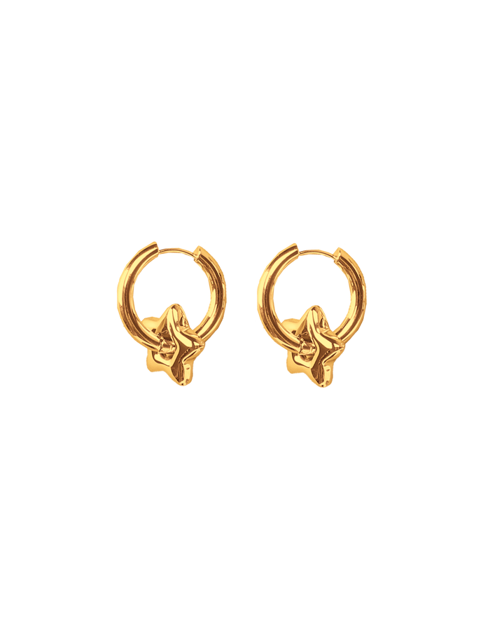 STAR DROP EARRING GOLD