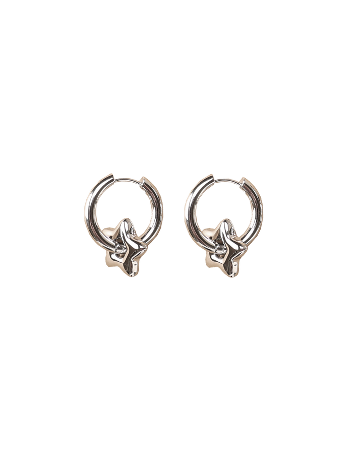 STAR DROP EARRING SILVER