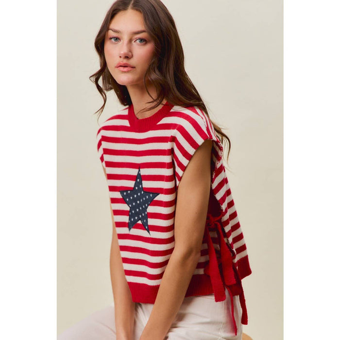 Star Side Tie Top