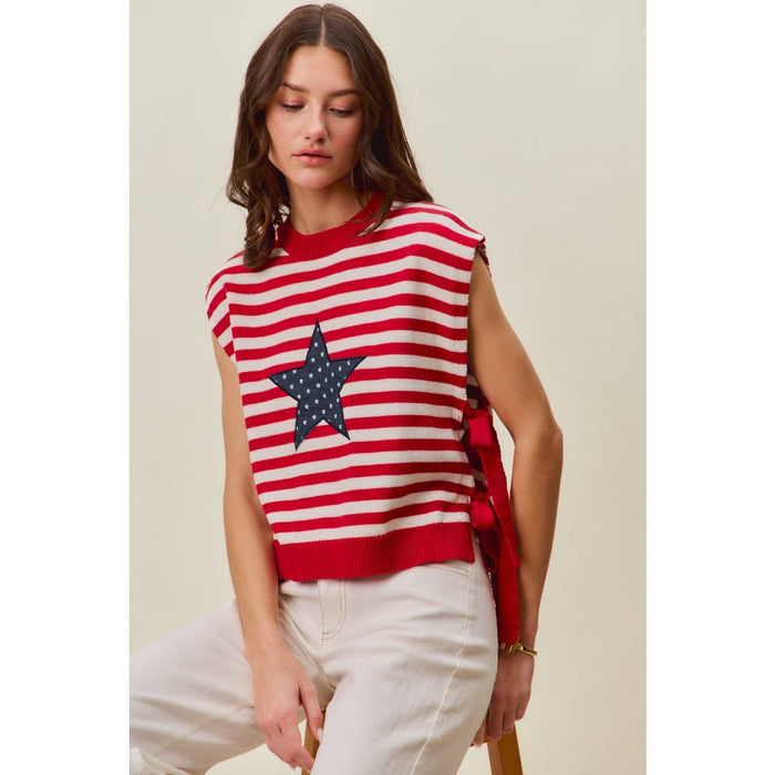 Star Side Tie Top