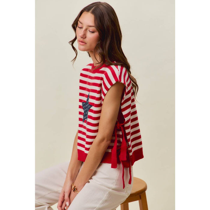 Star Side Tie Top