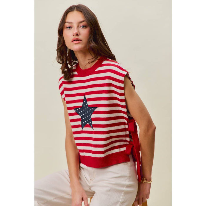 Star Side Tie Top