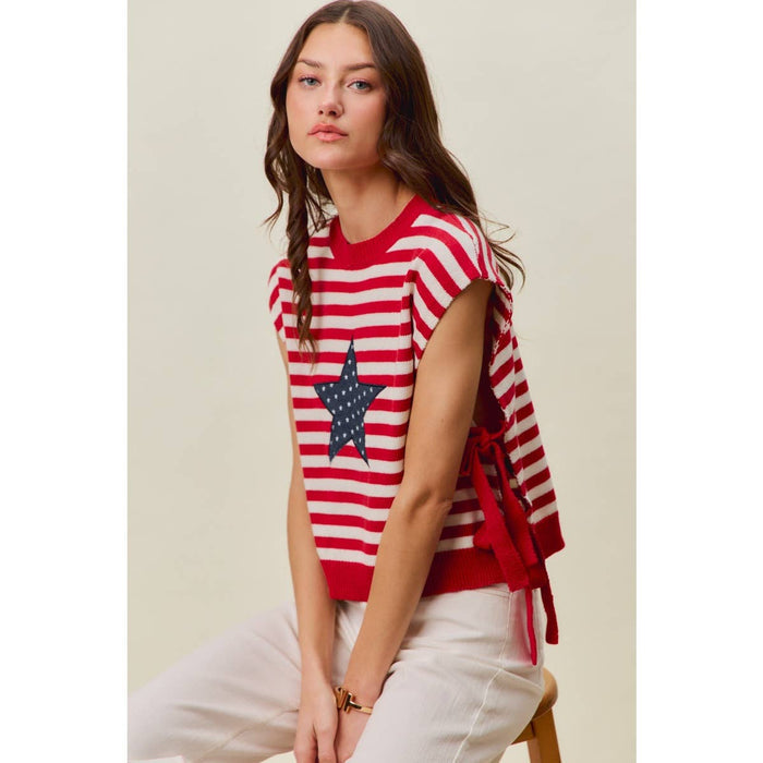Star Side Tie Top