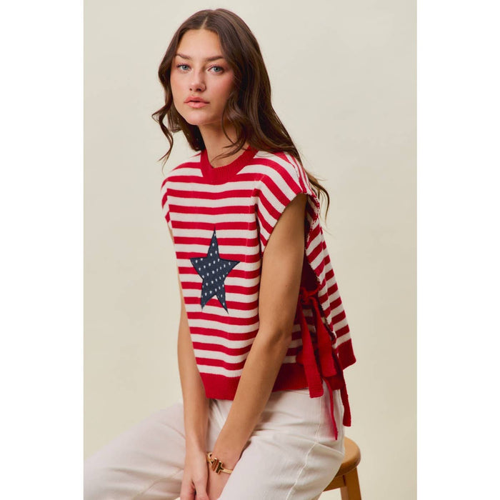Star Side Tie Top