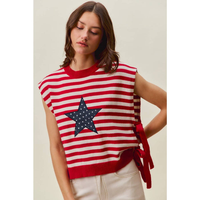 Star Side Tie Top