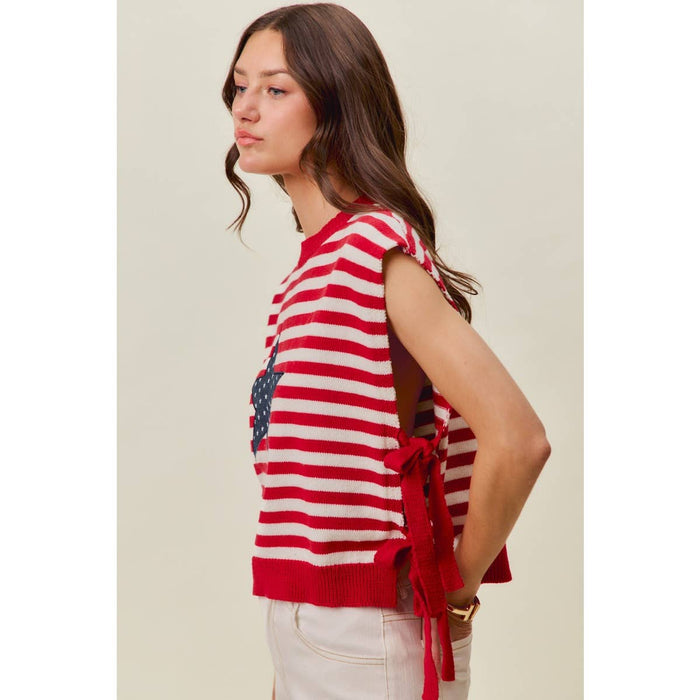 Star Side Tie Top
