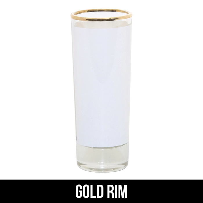 Sublimatable Glass Shooter with Gold Rim
