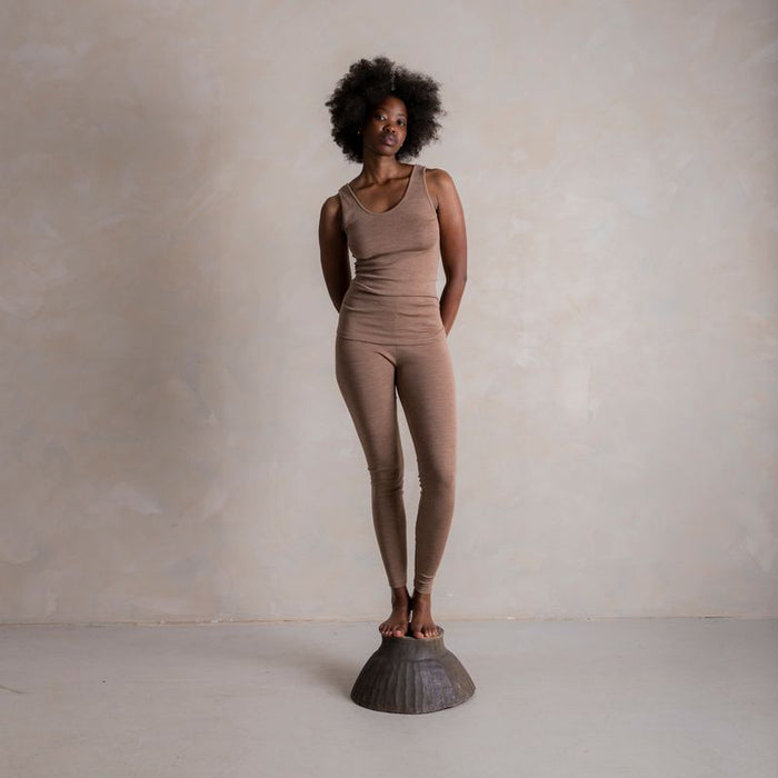 Swift Women's Top - Merino Wool & Silk - Warm Driftwood
