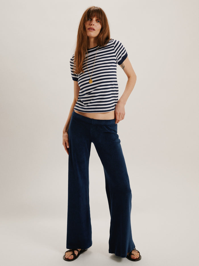 Navy-Ivory Stripe