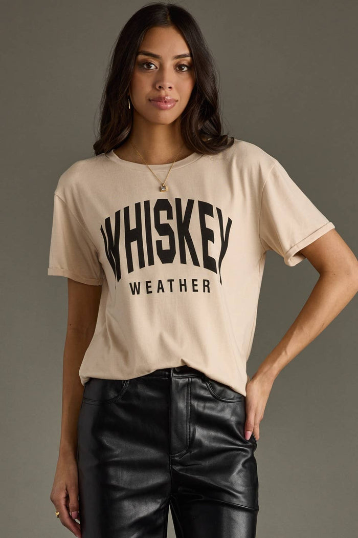 Tan Whiskey Weather Tee T-Shirt