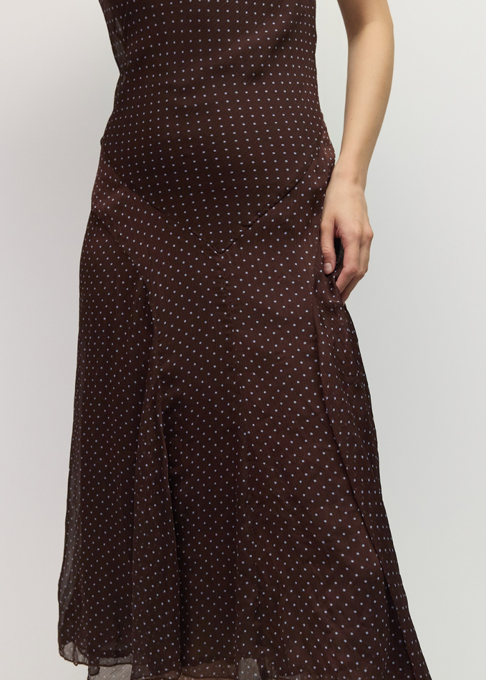 The Lauren Dress - Brown Blue